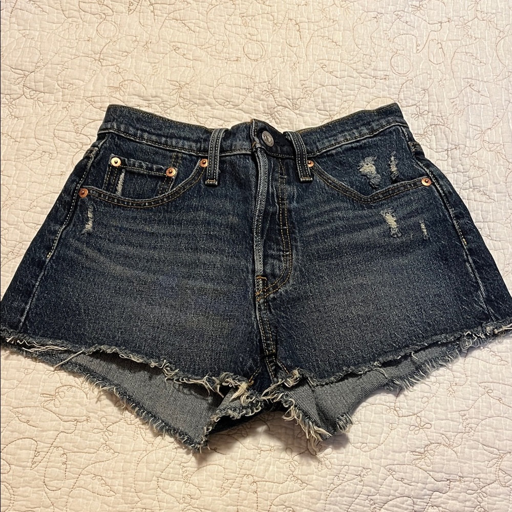 Levi's Dark Wash Blue Jean Shorts